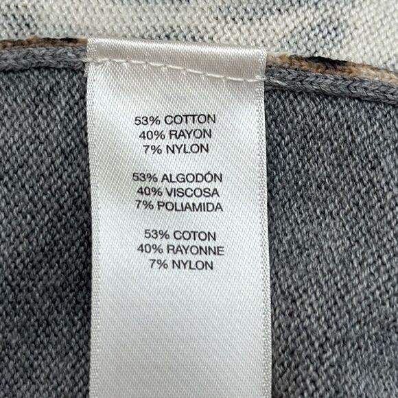 Chico’s Cardigan Size 1 (8) Peyton Long Line Leopard Print - Picture 12 of 15